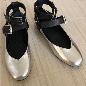 Silver and Black Rebecca Minkoff Shoes
